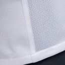 Détail de la maille respirante de la veste de cuisine manches courtes ABAX blanc