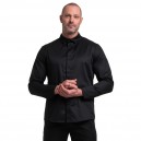 Veste de cuisine style chemise noir pour homme Robur