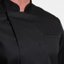Détail poche et matière veste de cuisine noir texas noir