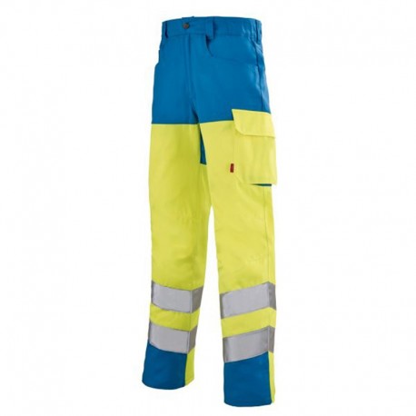 Pantalon haute visibilité jaune fluo JAUNE HIVI/AZUR 1HVI77CP