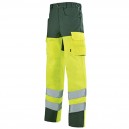 Pantalon de travail jaune fluo JAUNE HIVI/ VERT FONCE 1HVI77CP