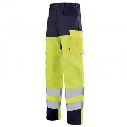 Pantalon de travail jaune fluo JAUNE HIVI/MARIN 1HVI77CP