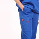 Pantalon médical ceinture élastique Dickies bleu royal femme mixte pas cher promotion confortable infirmière aide soignant