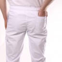 Pantalon de boulanger blanc poches latérales