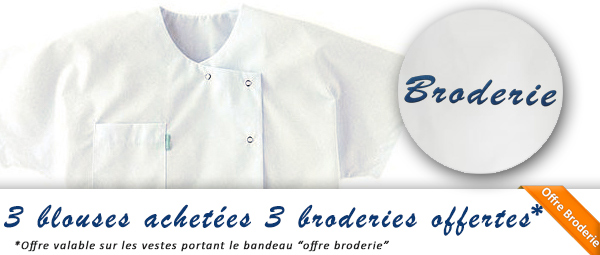Broderie blouse medicale