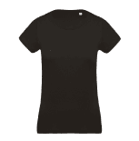 Tee-shirt Bio Femme / Col rond Noir